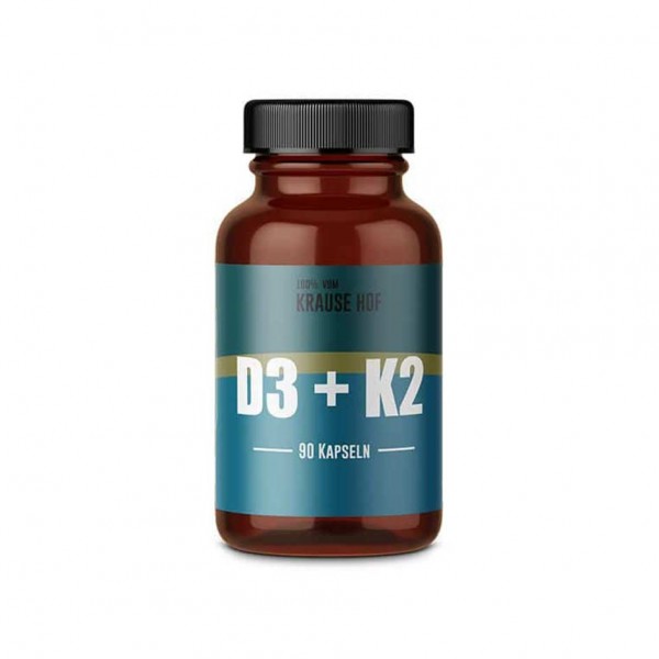 Krause Hof Vitamin D3+K2 / 5000IU / 200mcg 90 Kapsel Dose