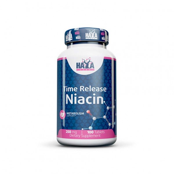 HAYA LABS Niacin /Time Release/ 250mg 100 Tabletten Dose